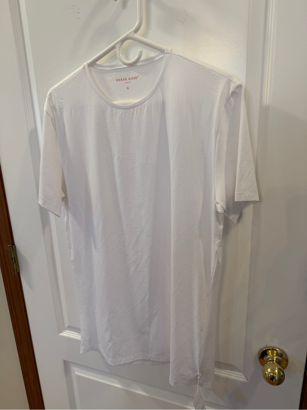 Derek Rose London NEW W/Tags Mens XL White Crew-Neck Tee - Picture 6 of 9